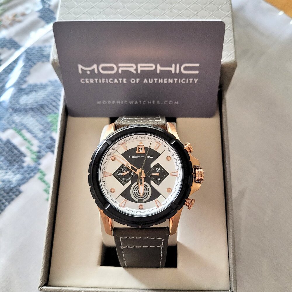 Morphic M57 Series MPH5706 Chronograph Leather Men's Watch